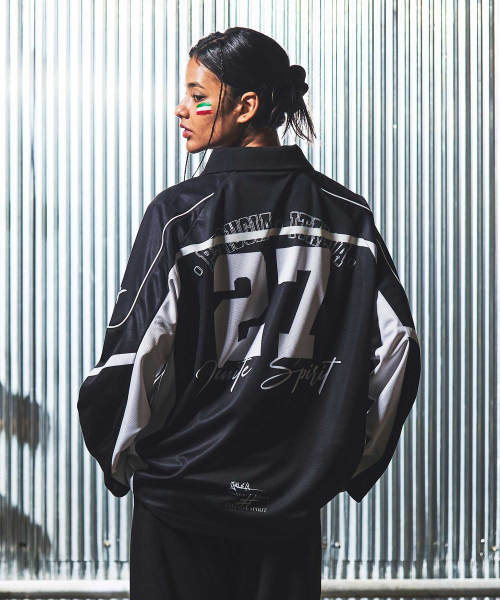 GALEX(ギャレックス)の「レトロブロックコアカラー ロングスリーブ ブラック GA5710 BK(ポロシャツ・メンズ・その他・MEDIUM/LARGE)」の5枚目の写真
