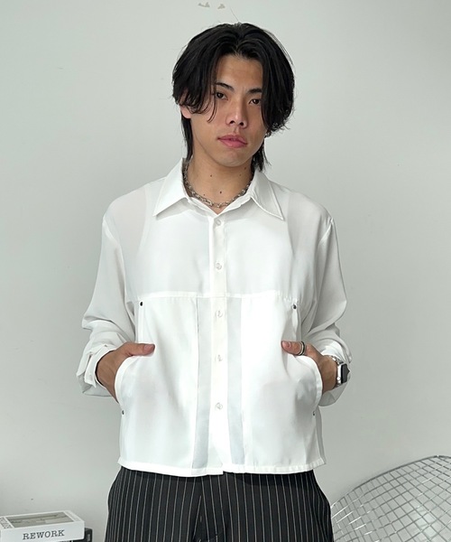 MandO(エムオー)(エムオー)の「アソートマフポケットシャツ(シャツ/ブラウス・メンズ・ホワイト系その他/ホワイト/ブラック系その他・MEDIUM/LARGE)」の2枚目の写真