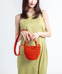 【LIMAIA/リマイア】ラフィア素材 かごバッグ 2WAY ショルダーバッグ トートバッグ
