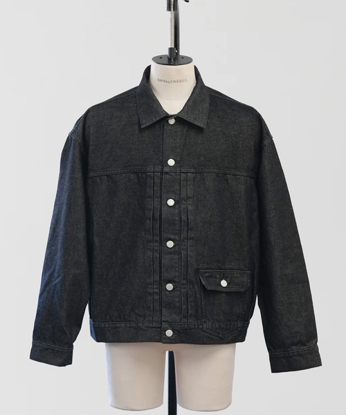 SHINYAKOZUKA(シンヤコヅカ)の「WASHED ORDINARY CITY JEAN JACKET(ISSUE#8)(デニムジャケット・メンズ・ブラック/ダークインディゴブルー・SMALL/MEDIUM)」の2枚目の写真