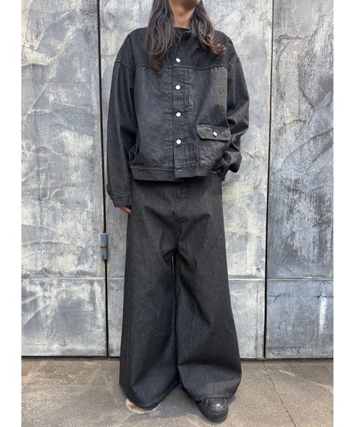 SHINYAKOZUKA(シンヤコヅカ)の「WASHED ORDINARY CITY JEAN JACKET(ISSUE#8)(デニムジャケット・メンズ・ブラック/ダークインディゴブルー・SMALL/MEDIUM)」の5枚目の写真