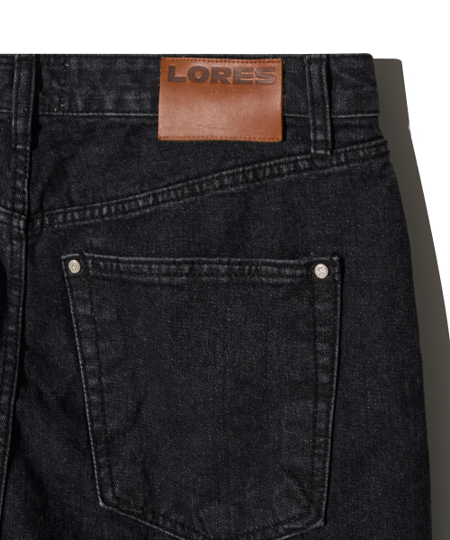 LORES（ロアス）の「Wide Tuck Denim Pants - Black（デニムパンツ・レディース・その他・M/L/XL）」の9枚目の写真