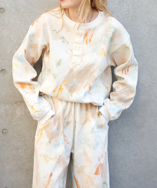 OUTDOOR PRODUCTS（アウトドアプロダクツ）の「ULT ROYAL THERMAL HENLEY（Tシャツ/カットソー・レディース・アイボリー・FREE）」の2枚目の写真