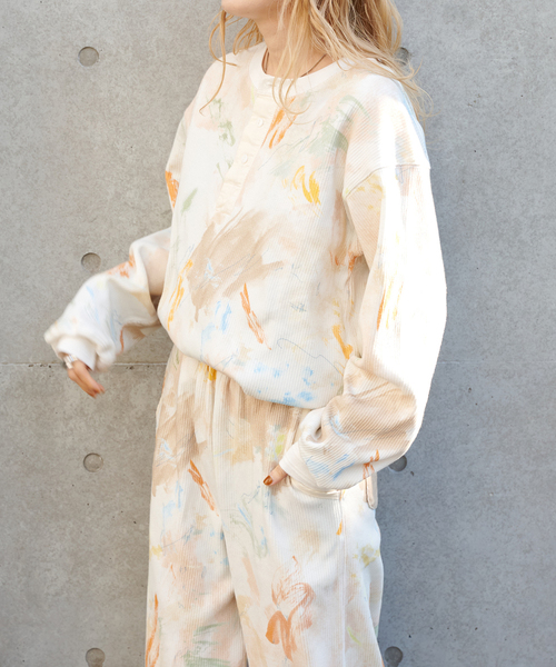 OUTDOOR PRODUCTS（アウトドアプロダクツ）の「ULT ROYAL THERMAL HENLEY（Tシャツ/カットソー・レディース・アイボリー・FREE）」の3枚目の写真