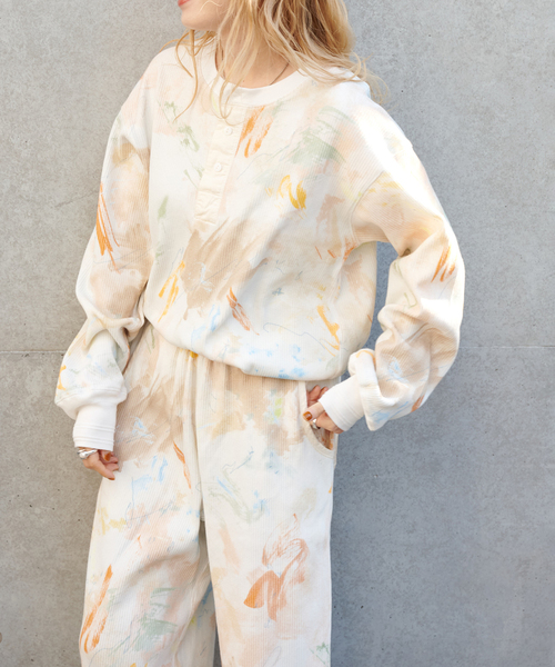 OUTDOOR PRODUCTS（アウトドアプロダクツ）の「ULT ROYAL THERMAL HENLEY（Tシャツ/カットソー・レディース・アイボリー・FREE）」の4枚目の写真