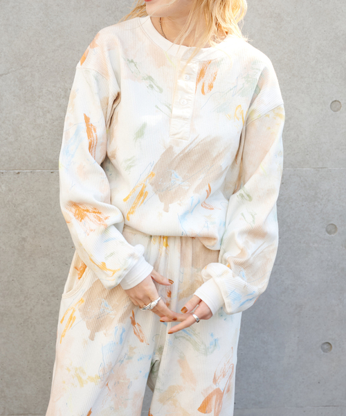 OUTDOOR PRODUCTS（アウトドアプロダクツ）の「ULT ROYAL THERMAL HENLEY（Tシャツ/カットソー・レディース・アイボリー・FREE）」の6枚目の写真