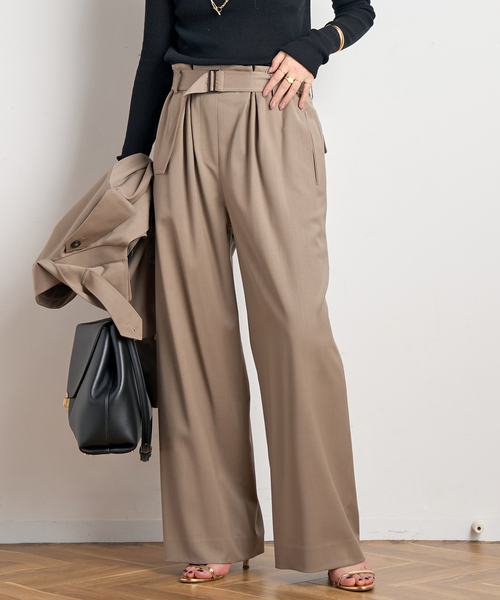 MINITZ/ミニッツ】別注 BELTED EASY PANTS（スラックス）｜AP STUDIO