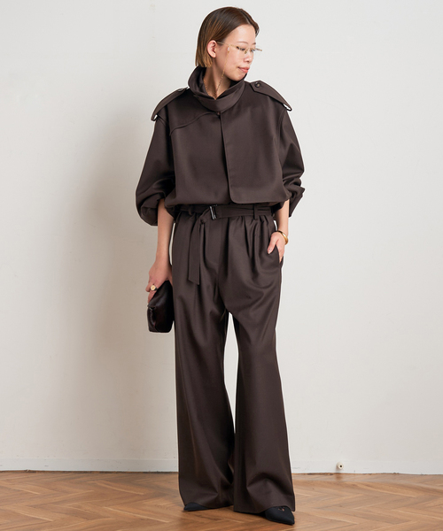 AP STUDIO(エーピーストゥディオ)の「【MINITZ/ミニッツ】別注 BELTED EASY PANTS(スラックス・レディース・ブラウン/ベージュ・38/36)」の22枚目の写真