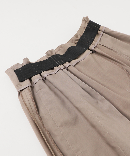 AP STUDIO(エーピーストゥディオ)の「【MINITZ/ミニッツ】別注 BELTED EASY PANTS(スラックス・レディース・ブラウン/ベージュ・38/36)」の3枚目の写真