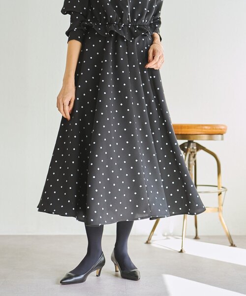 LIVETART（リヴェタート）の「《LIVETART》ラフドットプリントフレアスカート（スカート・レディース・ブラック・FREE）」の15枚目の写真
