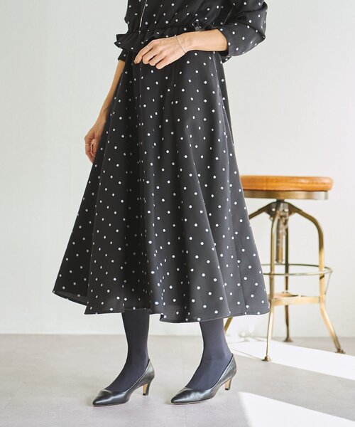 LIVETART（リヴェタート）の「《LIVETART》ラフドットプリントフレアスカート（スカート・レディース・ブラック・FREE）」の14枚目の写真