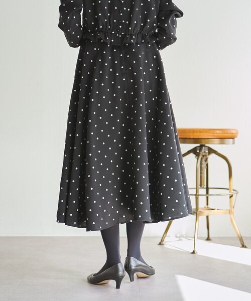 LIVETART（リヴェタート）の「《LIVETART》ラフドットプリントフレアスカート（スカート・レディース・ブラック・FREE）」の13枚目の写真