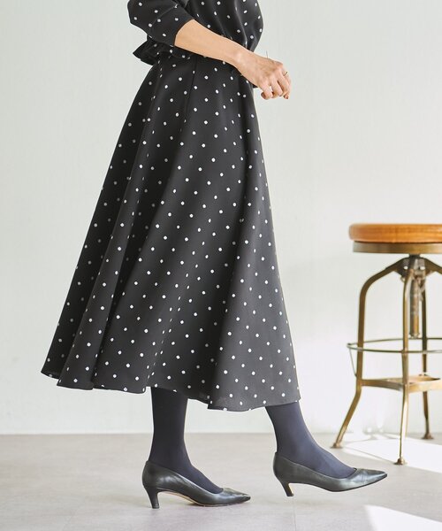 LIVETART（リヴェタート）の「《LIVETART》ラフドットプリントフレアスカート（スカート・レディース・ブラック・FREE）」の12枚目の写真