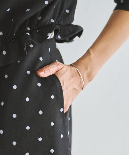 LIVETART（リヴェタート）の「《LIVETART》ラフドットプリントフレアスカート（スカート・レディース・ブラック・FREE）」の10枚目の写真