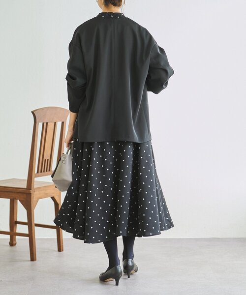 LIVETART（リヴェタート）の「《LIVETART》ラフドットプリントフレアスカート（スカート・レディース・ブラック・FREE）」の8枚目の写真