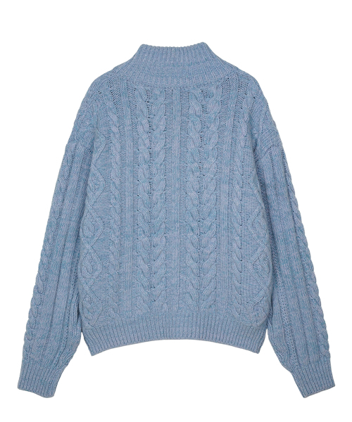FDR(エフディーアール)の「Heavy Cable Zip-Up Knit Cardigan Purple(カーディガン/ボレロ・メンズ・その他・S/M/L)」の3枚目の写真