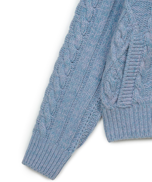 FDR(エフディーアール)の「Heavy Cable Zip-Up Knit Cardigan Purple(カーディガン/ボレロ・メンズ・その他・S/M/L)」の6枚目の写真