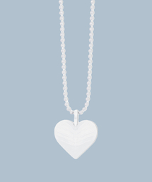 XTONZ（エクストーンズ）の「XTA051 ボンハートキーホルダーネックレス (ホワイト)（ネックレス）」