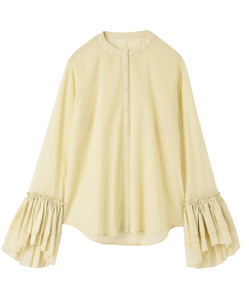 AKTE（アクテ）の「ボリュームティアードスリーブシャツ（シャツ/ブラウス・レディース・ライトブルー/クリーム・FREE）」の11枚目の写真