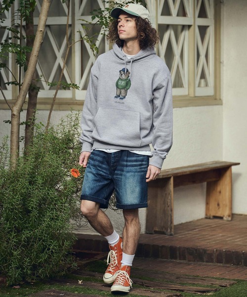 UN-FILLED(アンフィルド)の「mpa4034- UF DOG HOODIE パーカー(ブルドッグ)(SDUF-2606BD)(パーカー・メンズ・グレー/ホワイト・XL/L/M)」の5枚目の写真