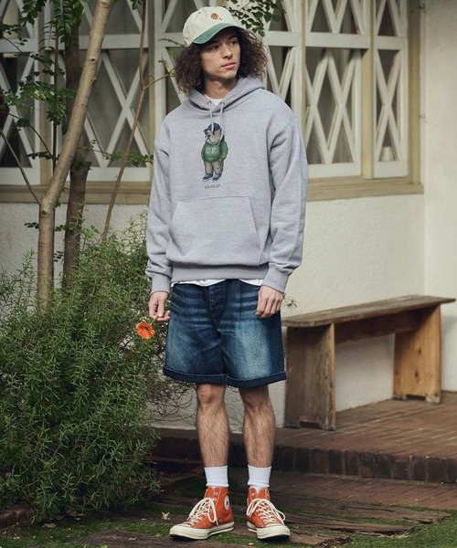 UN-FILLED(アンフィルド)の「mpa4034- UF DOG HOODIE パーカー(ブルドッグ)(SDUF-2606BD)(パーカー・メンズ・グレー/ホワイト・XL/L/M)」の6枚目の写真