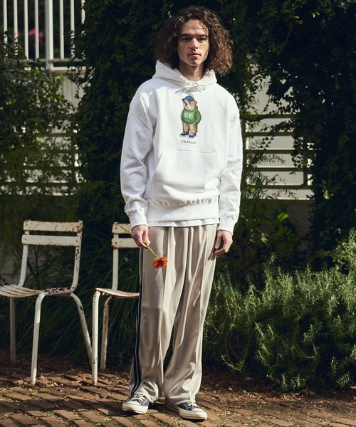 UN-FILLED(アンフィルド)の「mpa4034- UF DOG HOODIE パーカー(ブルドッグ)(SDUF-2606BD)(パーカー・メンズ・グレー/ホワイト・XL/L/M)」の9枚目の写真