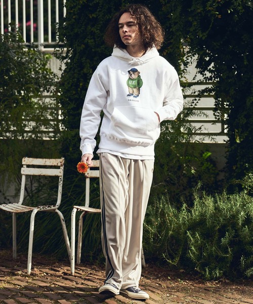 UN-FILLED(アンフィルド)の「mpa4034- UF DOG HOODIE パーカー(ブルドッグ)(SDUF-2606BD)(パーカー・メンズ・グレー/ホワイト・XL/L/M)」の10枚目の写真