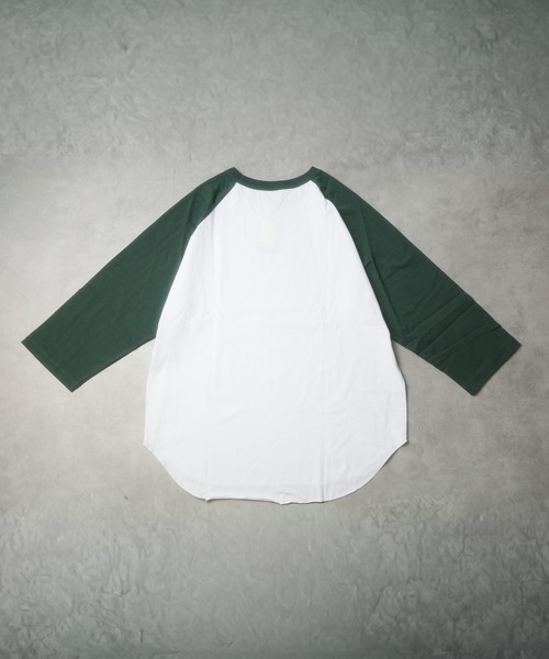 NO WAY(ノーウェイ)の「/ミドルウエイト天竺 ラグラン8分袖Tシャツ/(Tシャツ/カットソー・レディース・ホワイト×ブルー/ホワイト×グリーン/ホワイト×ブラック/ホワイト×ネイビー/ブラック×ホワイト・MEDIUM/LARGE)」の9枚目の写真