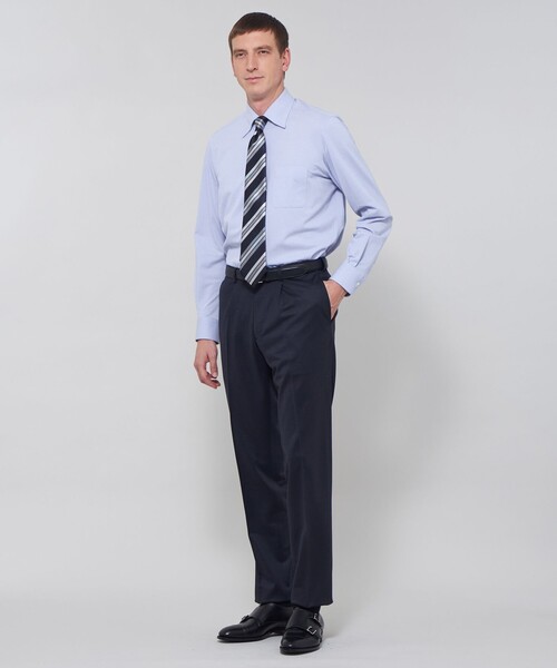 MACKINTOSH LONDON(マッキントッシュ ロンドン)の「【FLEX JERSEY】カラミジャージーワンピースカラーシャツ(シャツ/ブラウス・メンズ・ネイビー/ブルー系その他4・XL/L/M/S)」の3枚目の写真
