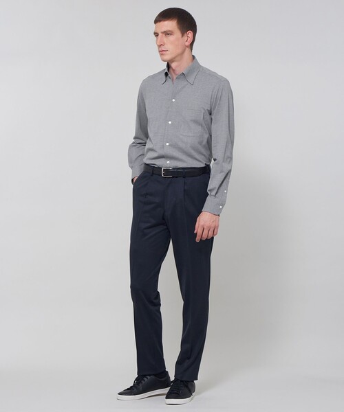 MACKINTOSH LONDON(マッキントッシュ ロンドン)の「【FLEX JERSEY】カラミジャージーワンピースカラーシャツ(シャツ/ブラウス・メンズ・ネイビー/ブルー系その他4・XL/L/M/S)」の4枚目の写真