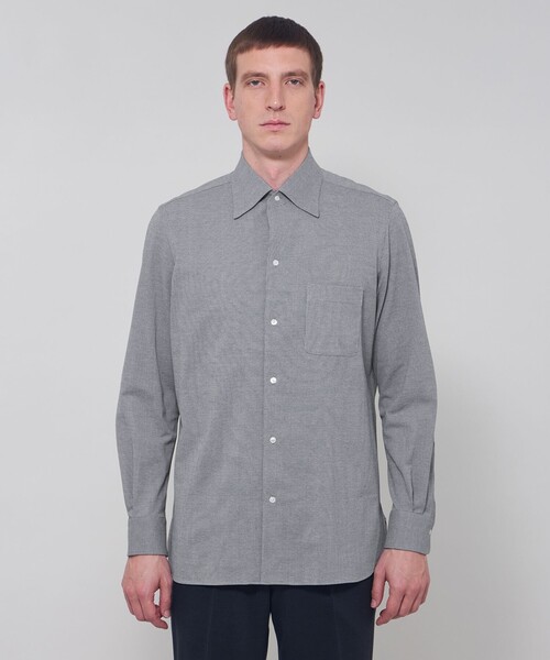 MACKINTOSH LONDON(マッキントッシュ ロンドン)の「【FLEX JERSEY】カラミジャージーワンピースカラーシャツ(シャツ/ブラウス・メンズ・ネイビー/ブルー系その他4・XL/L/M/S)」の6枚目の写真