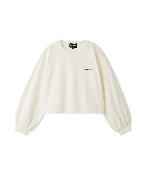 Barbour(バブアー)の「ワンポイント ロゴ パフスリーブTシャツ"JAPAN EXCLUSIVE"(レディース)(Tシャツ/カットソー・レディース・オフホワイト/グレー/チャコールグレー/ミント・FREE)」の5枚目の写真