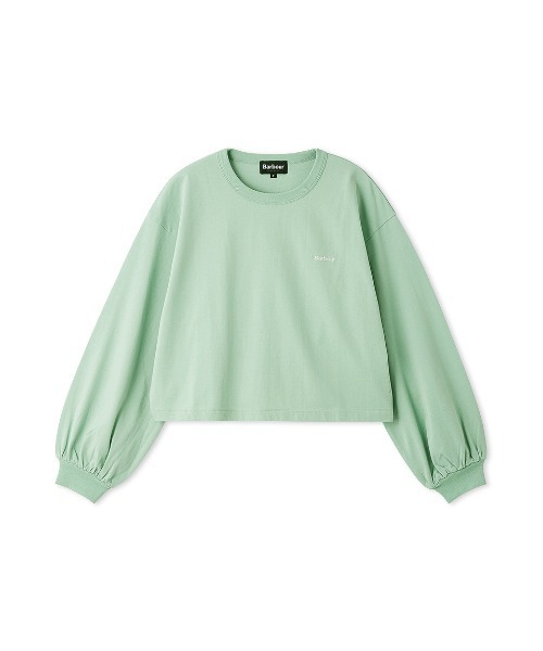 Barbour(バブアー)の「ワンポイント ロゴ パフスリーブTシャツ"JAPAN EXCLUSIVE"(レディース)(Tシャツ/カットソー・レディース・オフホワイト/グレー/チャコールグレー/ミント・FREE)」の7枚目の写真