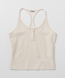 Bie（ビエ）の「バッククロス リブタンクトップ（キャミソール）」