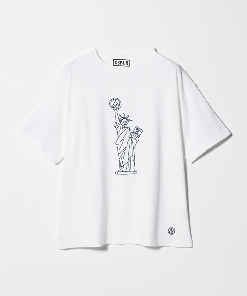 ESPOIR（エスポワール）の「＜ESPOIR＞Skull Liberty Tシャツ（Tシャツ/カットソー・メンズ・ホワイト/ブラック・L/M/XL）」の2枚目の写真