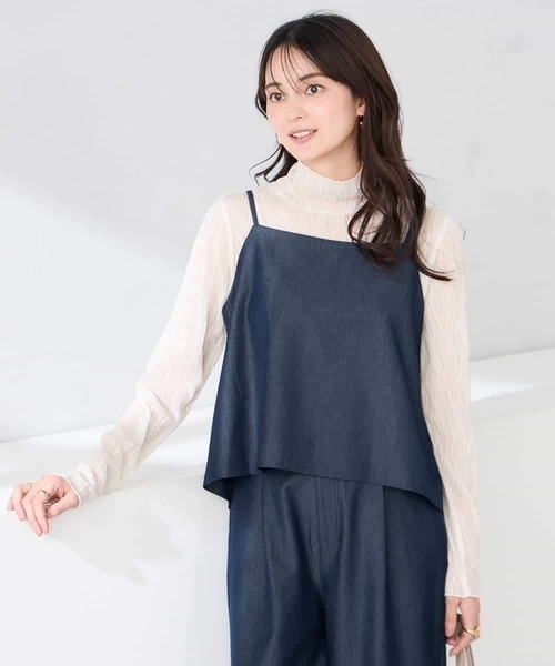 a.v.v（アーヴェヴェ）の「【2WAY/洗える】デニムライクビスチェ（その他トップス・レディース・ネイビー・39）」の2枚目の写真