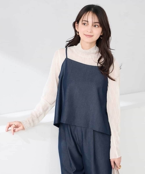 a.v.v（アーヴェヴェ）の「【2WAY/洗える】デニムライクビスチェ（その他トップス・レディース・ネイビー・39）」の3枚目の写真
