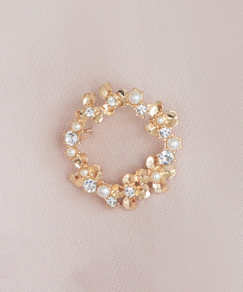 RUIRUE BOUTIQUE（ルイルエブティック）の「フラワーサークルブローチ（ブローチ/コサージュ・レディース・ゴールド/シルバー・FREE）」の5枚目の写真