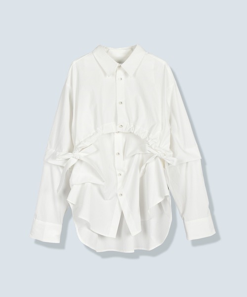 トップス OMMO 2WAY TUCK LAYERED SHIRT 2WAY TUCK LAYERED SHIRT（シャツ/ブラウス）｜OMMO（オーエムエムオー
