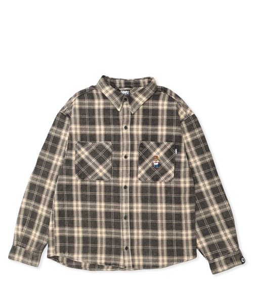 EXAMPLE(エグザンプル)の「EXAMPLE BEAR L/S SHIRTS(シャツ/ブラウス・メンズ・ブラック/ブラック系その他・M/L/XL)」の2枚目の写真