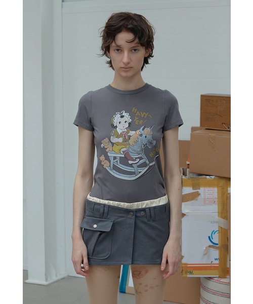 open yy Pilar Family Tシャツ OPEN YY / オープンワイワイ】 Knitted PET CLUB KITTY PARTY TEE（T