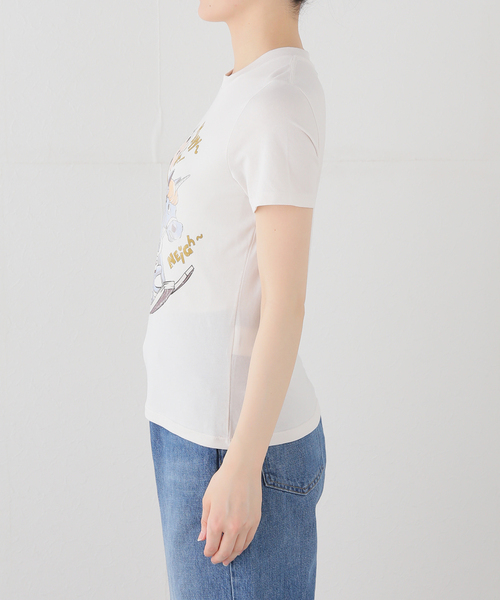 OPEN Yy（オープンワイワイ）の「【OPEN YY / オープンワイワイ】Knitted ROCKING BABY TEE（Tシャツ/カットソー・レディース・ベージュ/ブラック・MEDIUM/SMALL）」の9枚目の写真