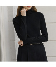 Merino wool turtleneck knitwear