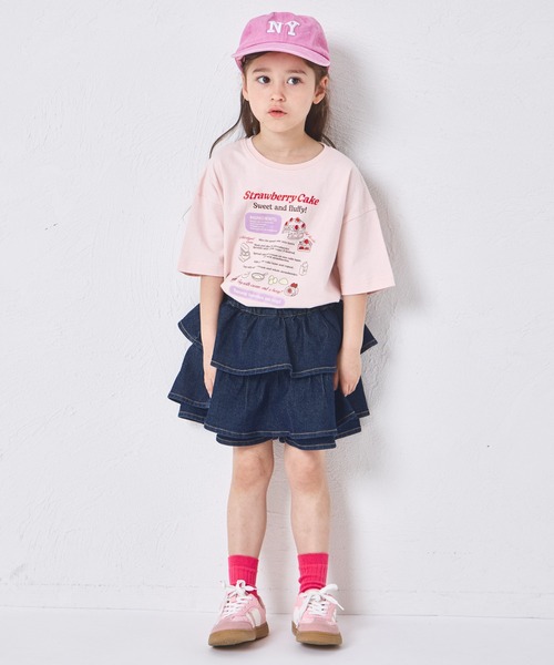 pairmanon(ペアマノン)の「【綿100%】ガールズ スイーツレシピ プリントTシャツ(Tシャツ/カットソー・キッズ・ピンク/チャコールグレー/ホワイト/ライトベージュ・150/90/100/110/120/130/140)」の10枚目の写真