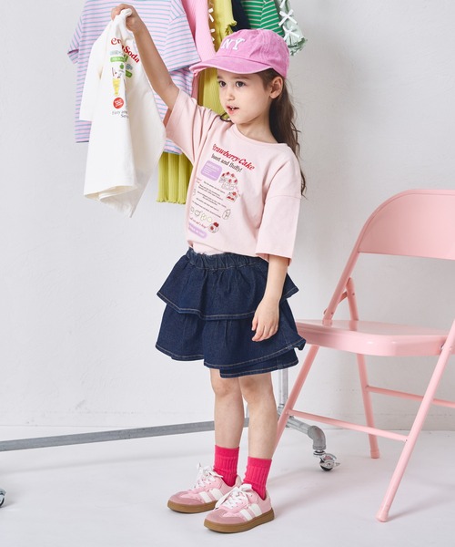 pairmanon(ペアマノン)の「【綿100%】ガールズ スイーツレシピ プリントTシャツ(Tシャツ/カットソー・キッズ・ピンク/チャコールグレー/ホワイト/ライトベージュ・150/90/100/110/120/130/140)」の14枚目の写真
