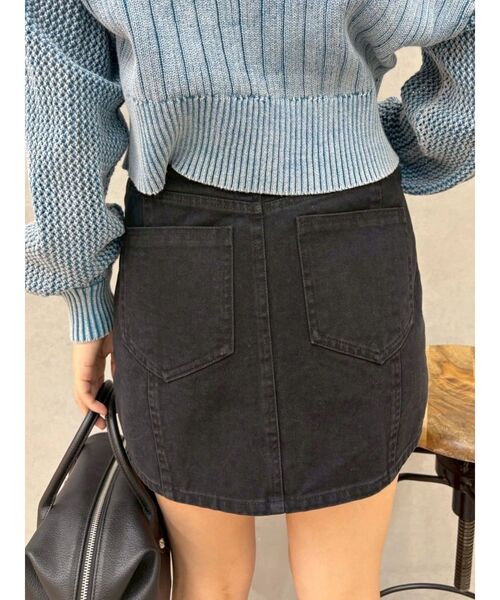 EVRIS（エヴリス）の「ツイルタイトミニスカート（スカート・レディース・ブラック/カーキ・SMALL/MEDIUM）」の7枚目の写真