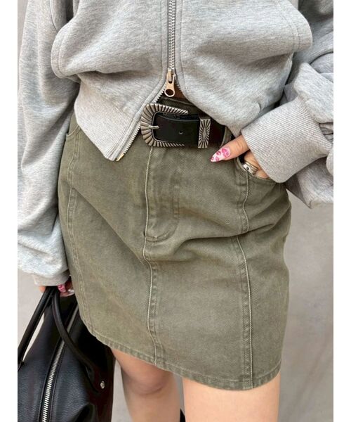 EVRIS（エヴリス）の「ツイルタイトミニスカート（スカート・レディース・ブラック/カーキ・SMALL/MEDIUM）」の18枚目の写真