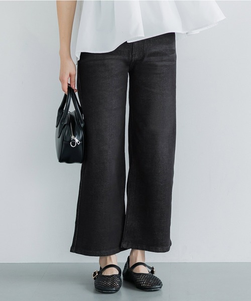 coca(coca)(コカ)の「ムーヴデニム9分丈パンツ(デニムパンツ・レディース・ブラック/ライトブルー・S/M/L)」の1枚目の写真