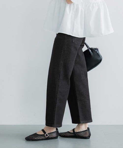coca(coca)(コカ)の「ムーヴデニム9分丈パンツ(デニムパンツ・レディース・ブラック/ライトブルー・S/M/L)」の6枚目の写真