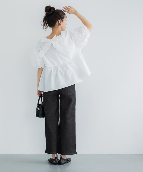 coca(coca)(コカ)の「ムーヴデニム9分丈パンツ(デニムパンツ・レディース・ブラック/ライトブルー・S/M/L)」の7枚目の写真